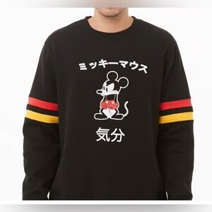 Forever 21 Black Mickey Mouse Sweater with Red and Yellow Accents